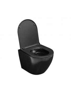 Wc solja konz. VICTORIA rimless sa daskom (crna mat) 13-112